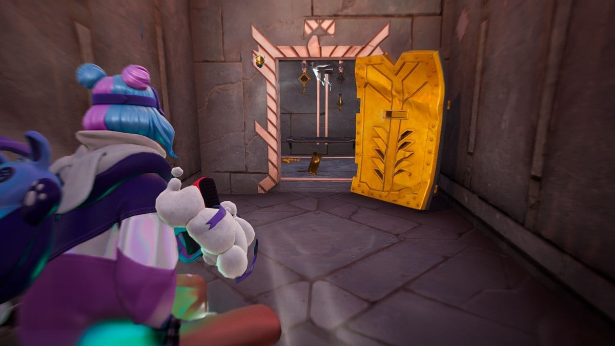 Fortnite character about to enter Midas' jail cell