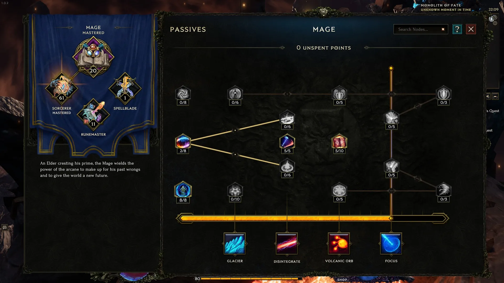 An image of the Mage's passives in Last Epoch.