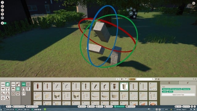 Planet Zoo rotating multiple objects
