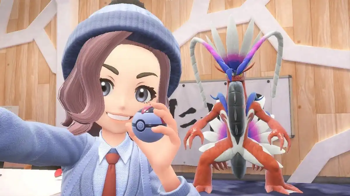 Taking a selfie with Koraidon in Pokémon Scarlet and Violet