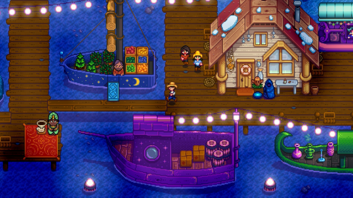 Image of a character fishing in Stardew Valley.
