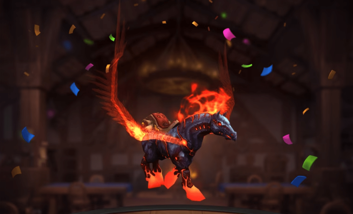 Hearthstone 2024 WoW promo How to get the Fiery Hearthsteed in World