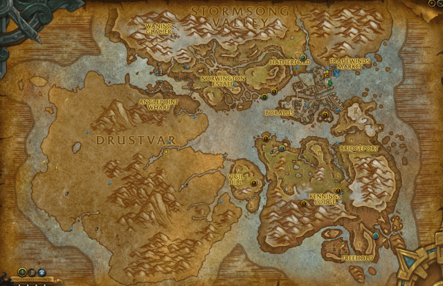 Map of the Tiragarde Sound in WoW Battle For Azeroth