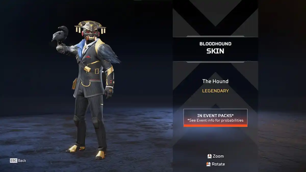 The Hound Bloodhound skin from the Apex Legends Shadow Society collection event.