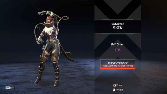The Fell Omen Catalyst skin from the Apex Legends Shadow Society collection event.