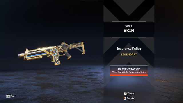 The Insurance Policy Volt skin from the Apex Legends Shadow Society collection event.