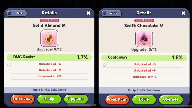 Solid Almond and Swift Chocolate toppings in cookie run kingdom