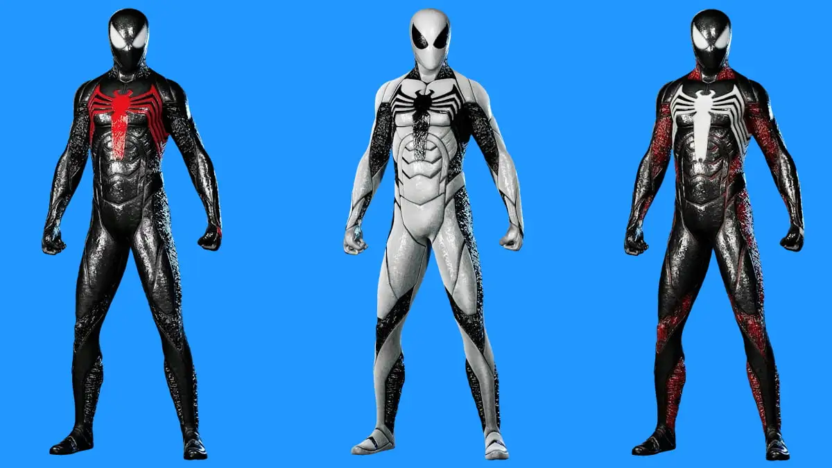 All Black Suit alternative costumes in Spider-Man 2