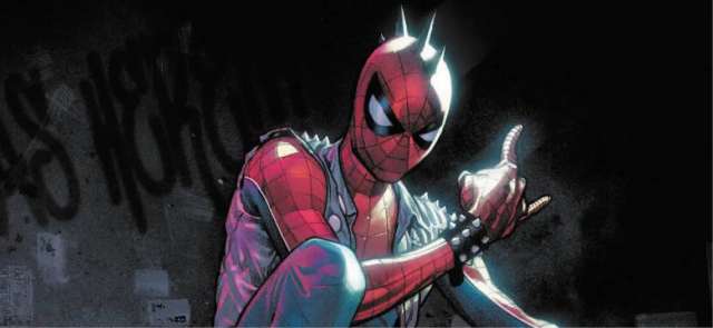 Hobi Brown, aka Spider-Punk, from Marvel Comics.