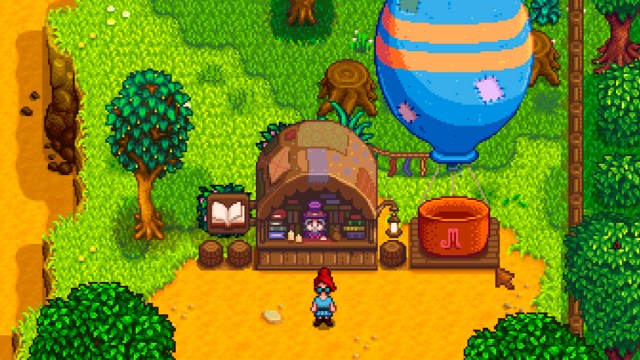 Marcello the Bookseller in Stardew Valley.