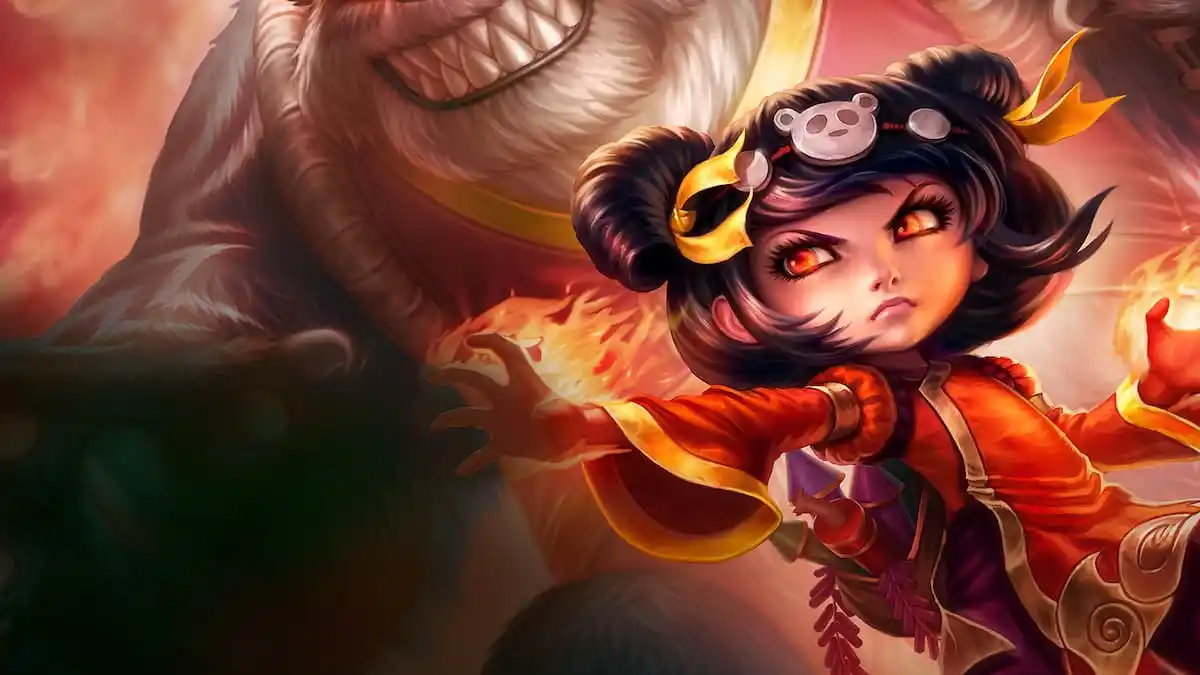 Annie casting a fireball in TFT Set 11
