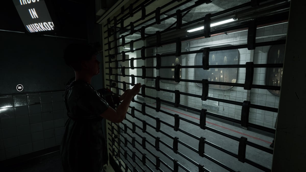 Trapped Reagent in Murkoff Facility putting their fingers in between the shutters