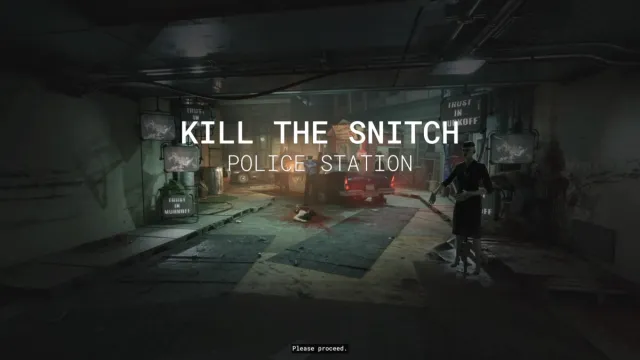 Kill the Snitch title card in The Outlast Trials