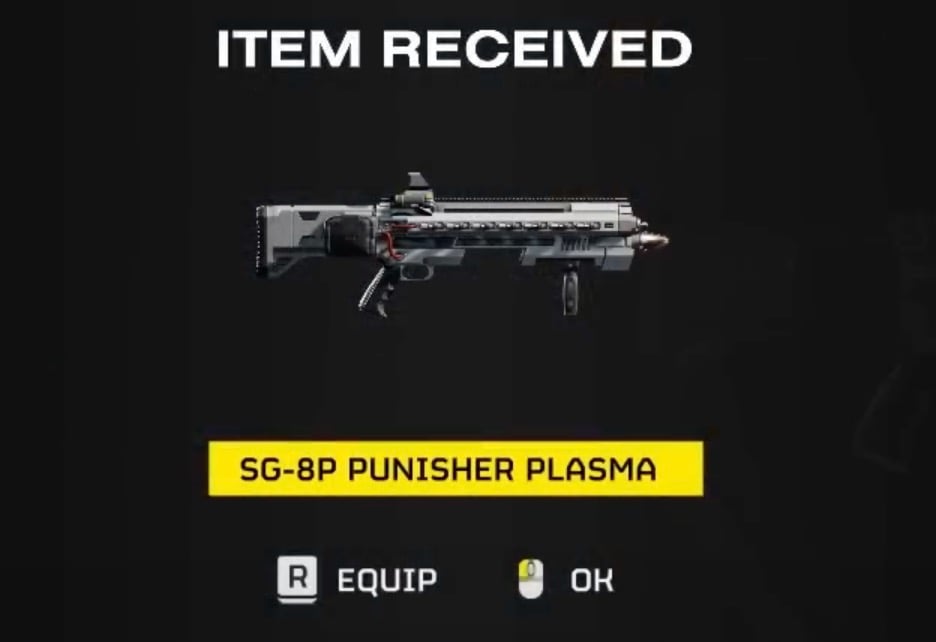 The SG-8P Punisher Plasma shotgun in Helldivers 2.