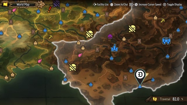 The location of the Drakenhold Sanctuary on the Unicorn Overlord Map.
