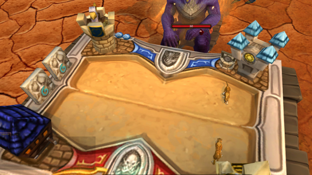 Two players playing Hearthstone in WoW