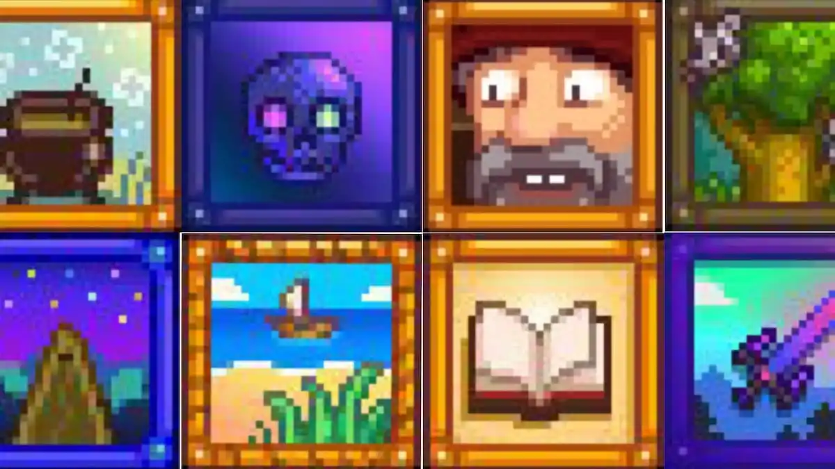 A collection of achievements in Stardew Valley.