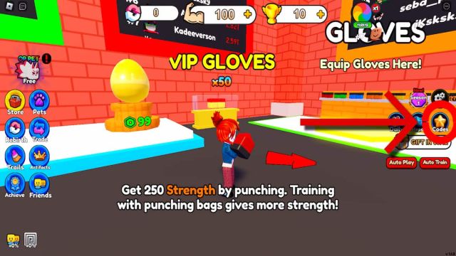 How to redeem codes in Arcade Punch Simulator.