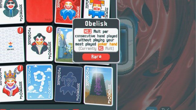 A screenshot of the Obelisk Joker in the collection window.