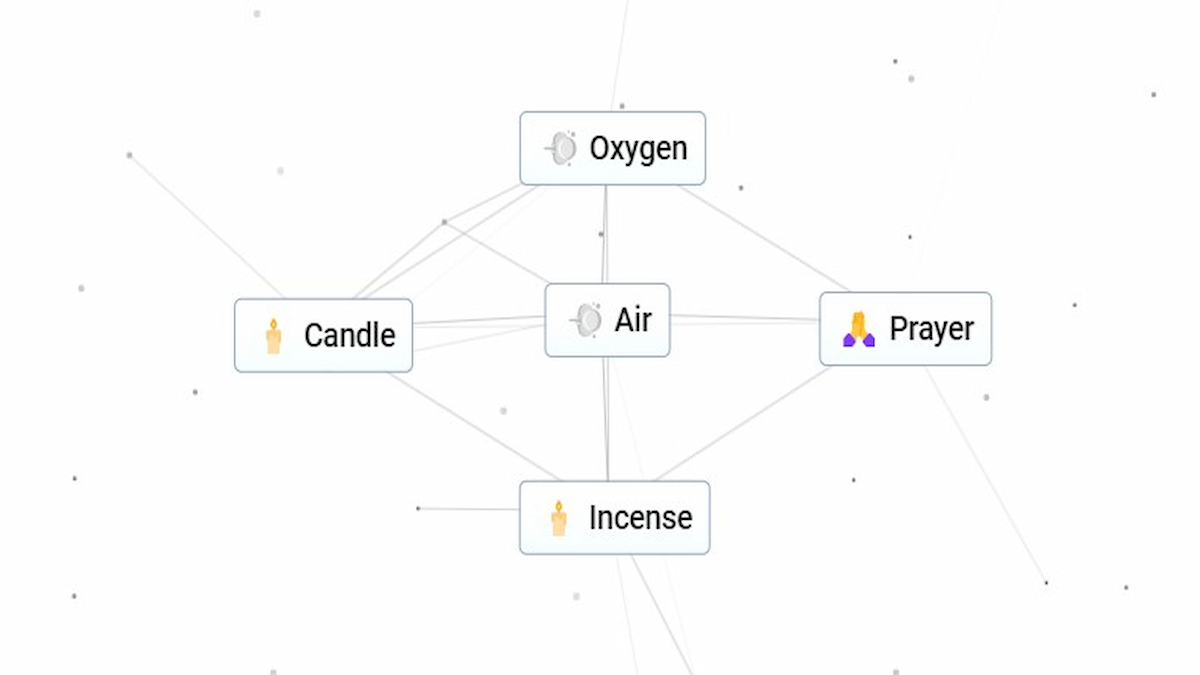 Air recipe in Infinite Craft surrounded by other ingredients