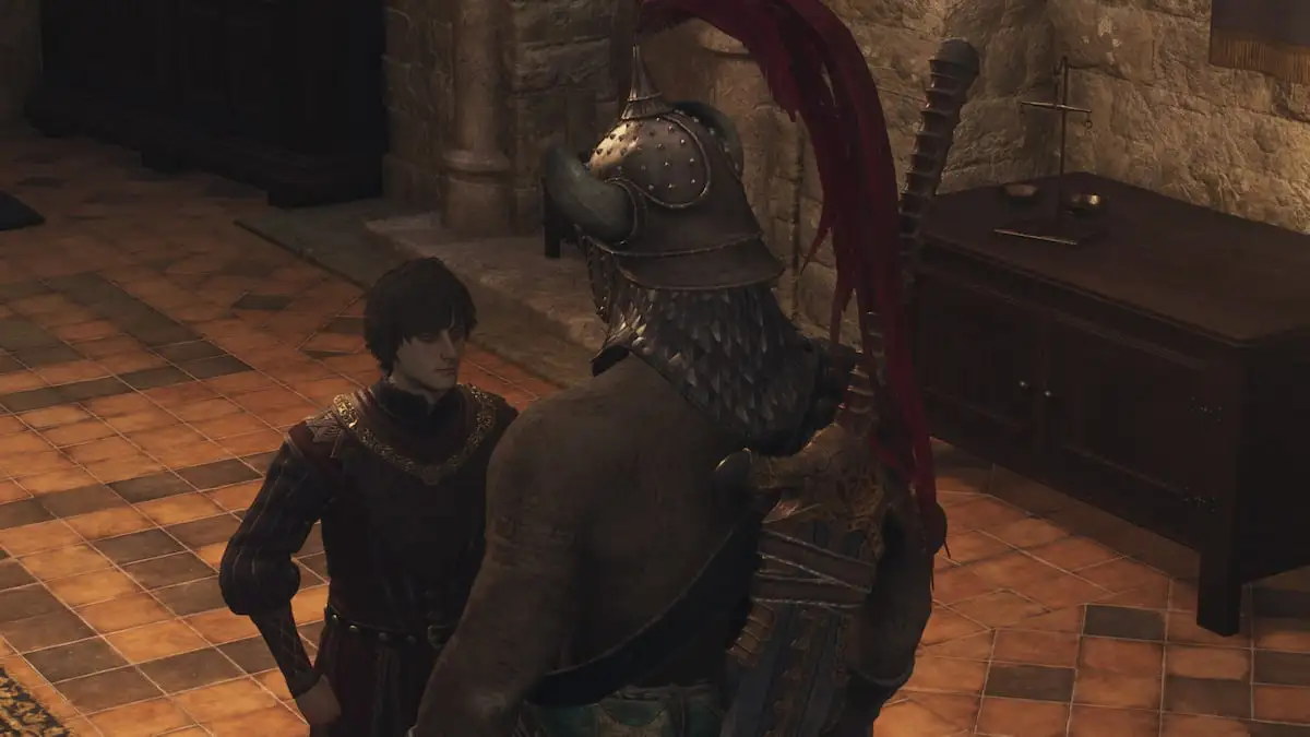 Sven in his chambers in Dragon's Dogma 2