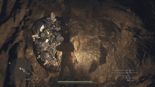 An ore deposit in a cave in Dragon's Dogma 2