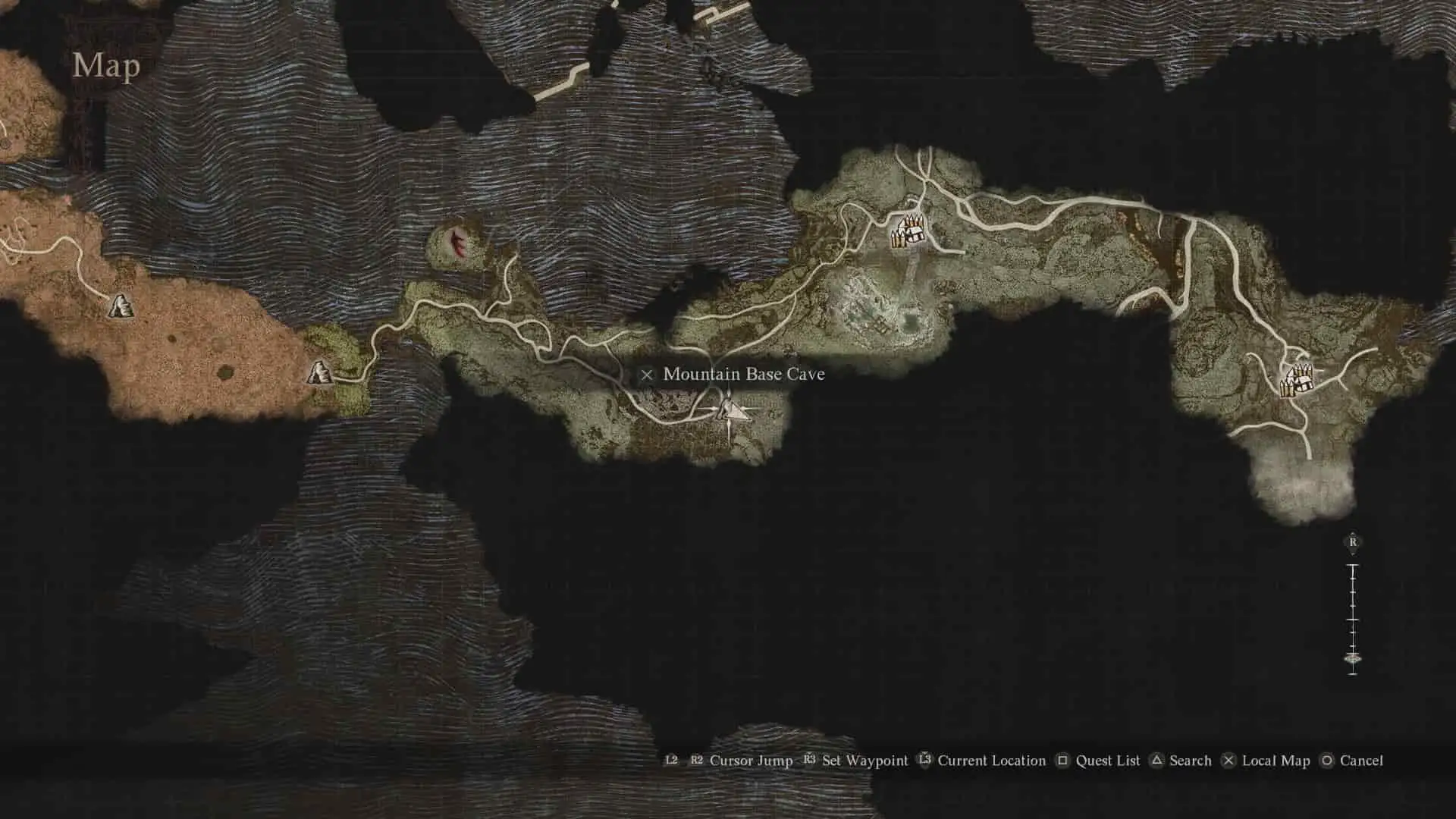 The Mountain Base Cave location in Dragon's Dogma 2.