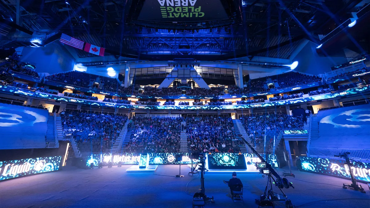 The Climate Pledge Arena in Seattle plays host to Dota 2's TI 2023.