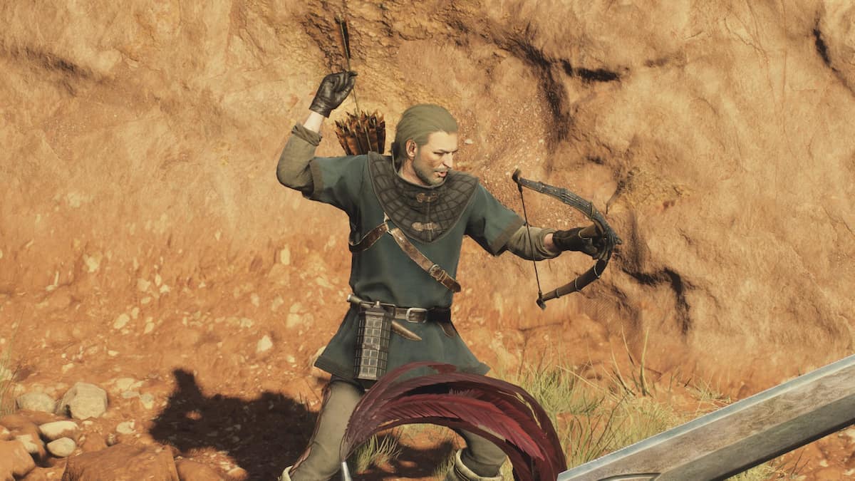 An archer in Dragon's Dogma 2 readying an arrow.