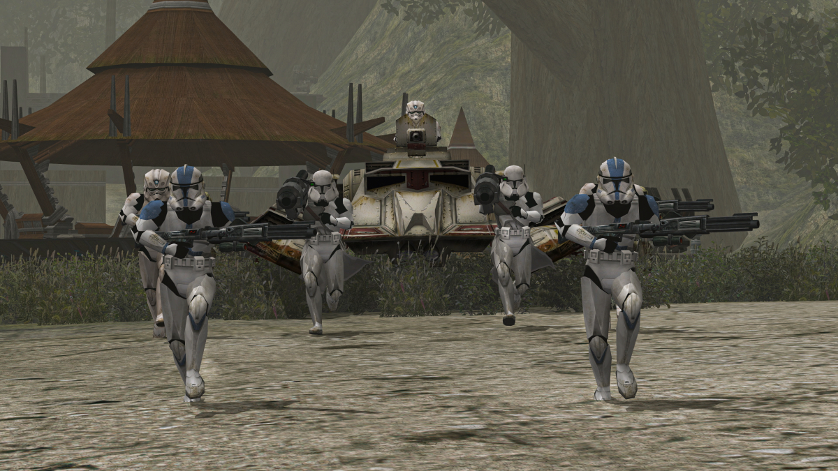 Clone troopers on Kashyyyk in Star Wars Battlefront Classic
