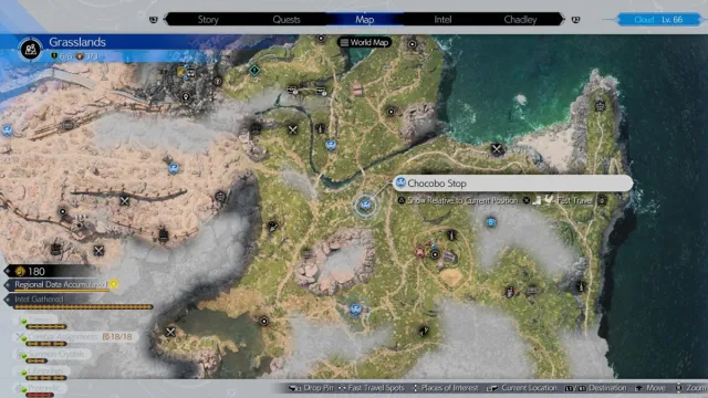 Grasslands Chocobo Stop 5 location in Final Fantasy 7 Rebirth