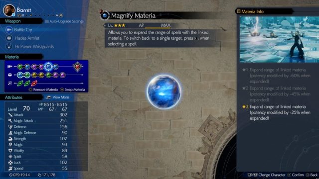 final fantasy 7 rebirth magnify materia stats