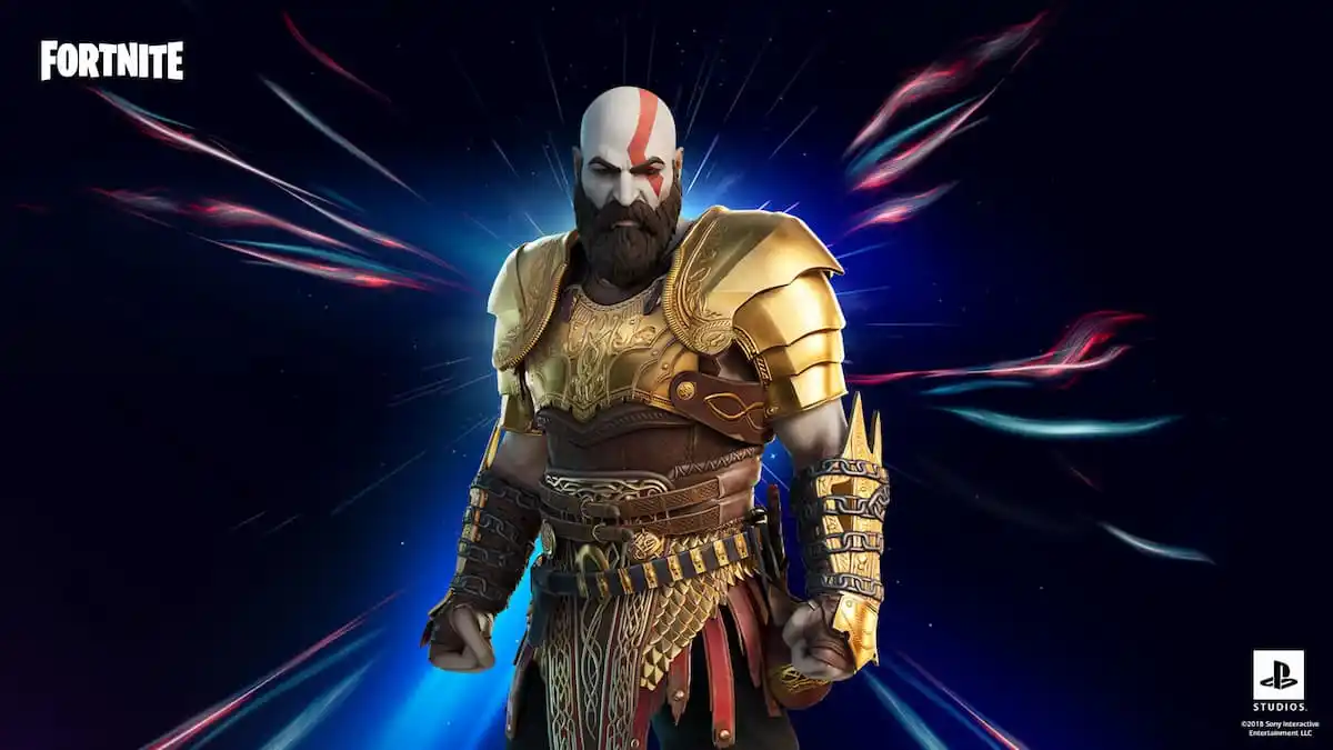 Kratos with his Armored style in Fortnite