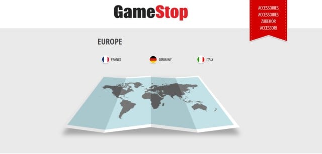 GameStop Europe interactive map