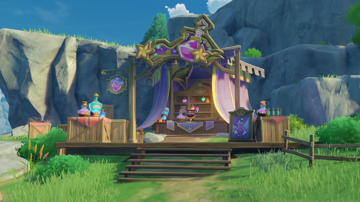 Alchemical Ascension event's potion stand