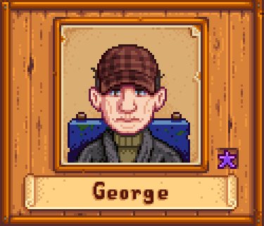 George in Winter in Stardew Valley.