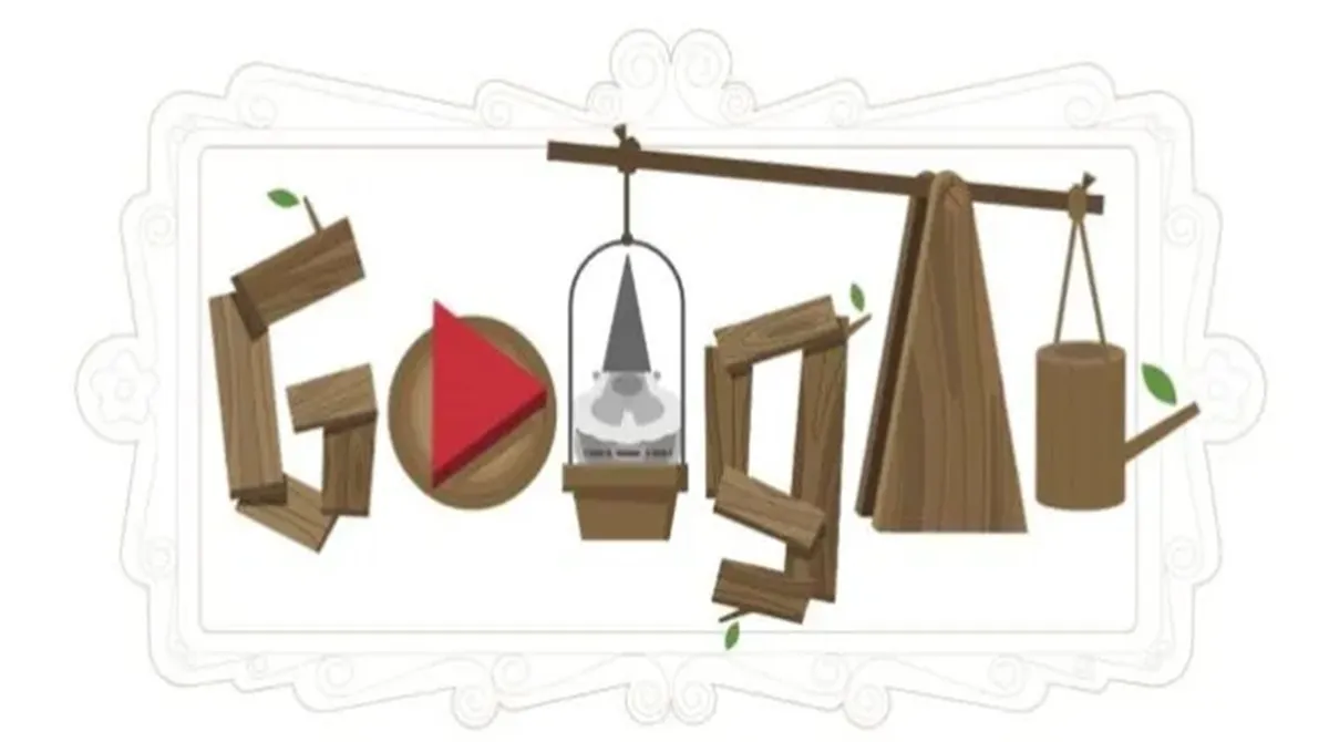 Promo art for Google Doodle's Garden Gnomes