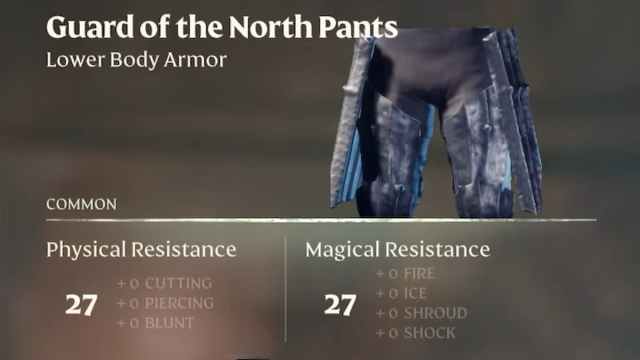 The Guard of the North Pants in Enshrouded.