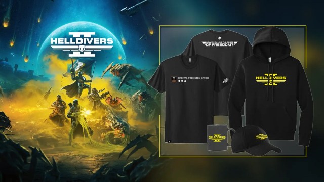 Helldivers 2 merchandise range t-shirt cap mug hoodie