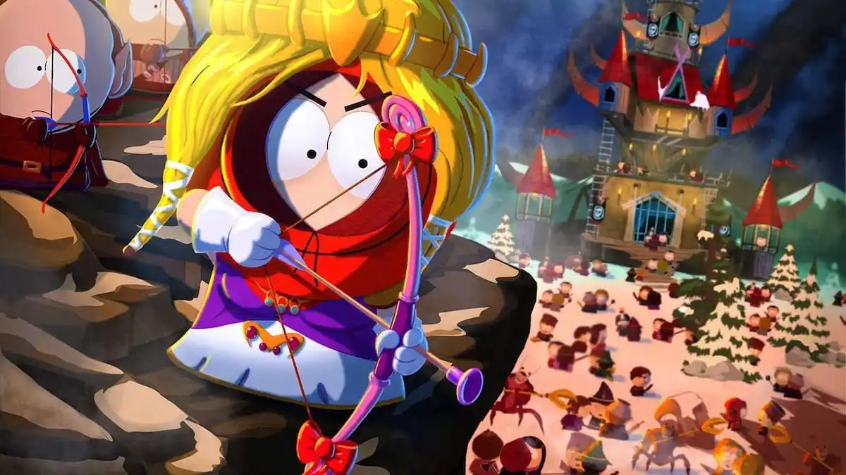 An image of Princess Kenny shooting a bow and arrow from South Park Stick of Truth