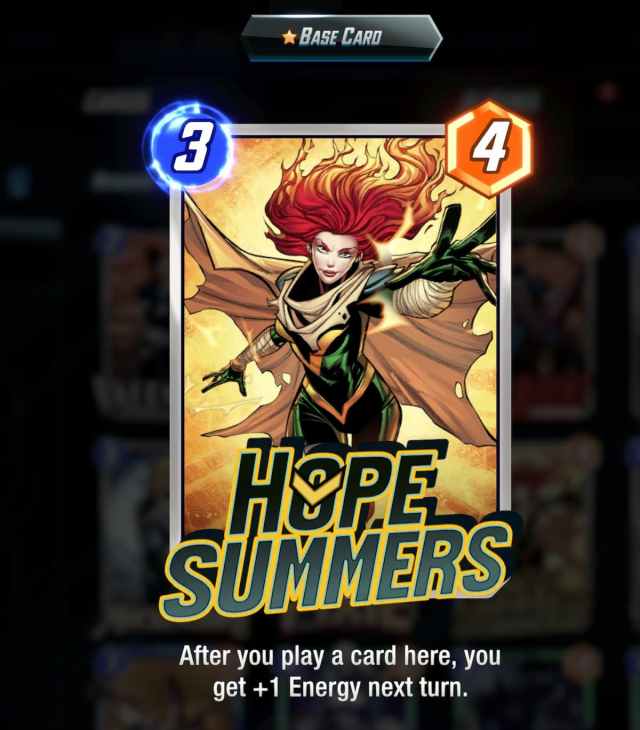 Hope Summers Marvel Snap card