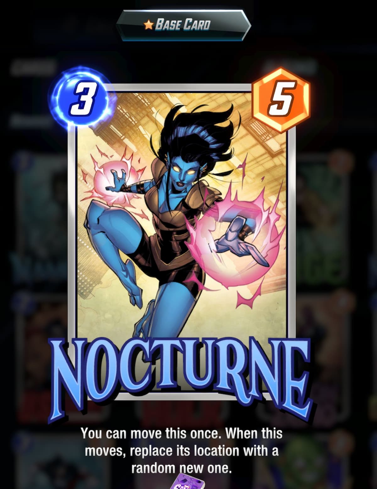 Nocturne Marvel Snap card