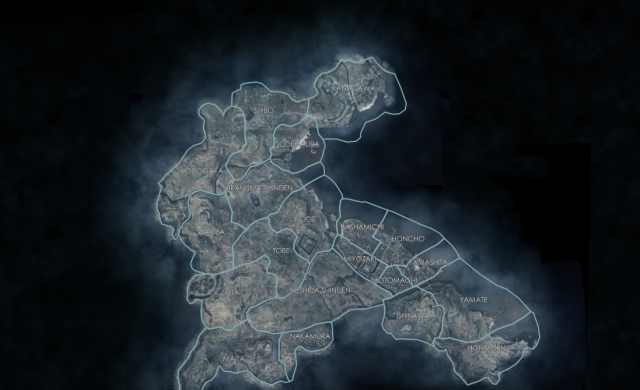 The map of Yokohama in Rise of the Ronin