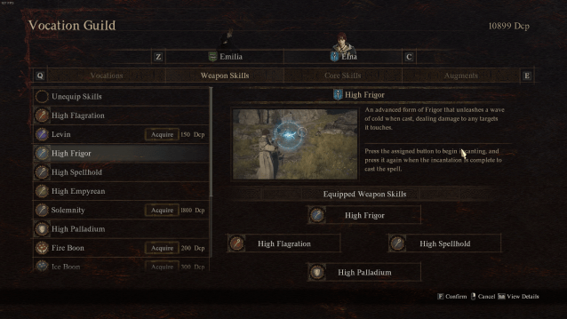 Offensive skills for the Mage in Dragon's Dogma 2.