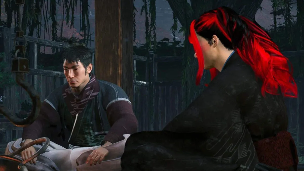 Two Rise of the Ronin characters talking
