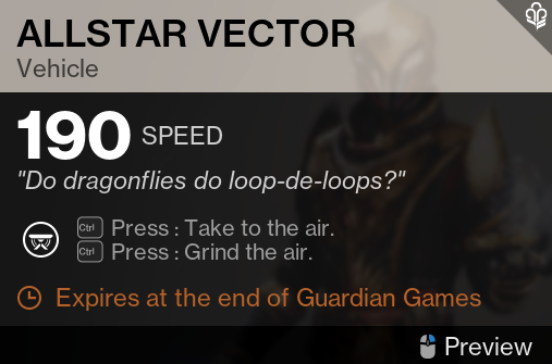 The Allstar Vector menu shows which bindings you should use.