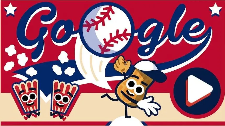 Google Doodle's Baseball promo art
