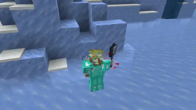 The player killing a Spider using a Mace in Minecraft.