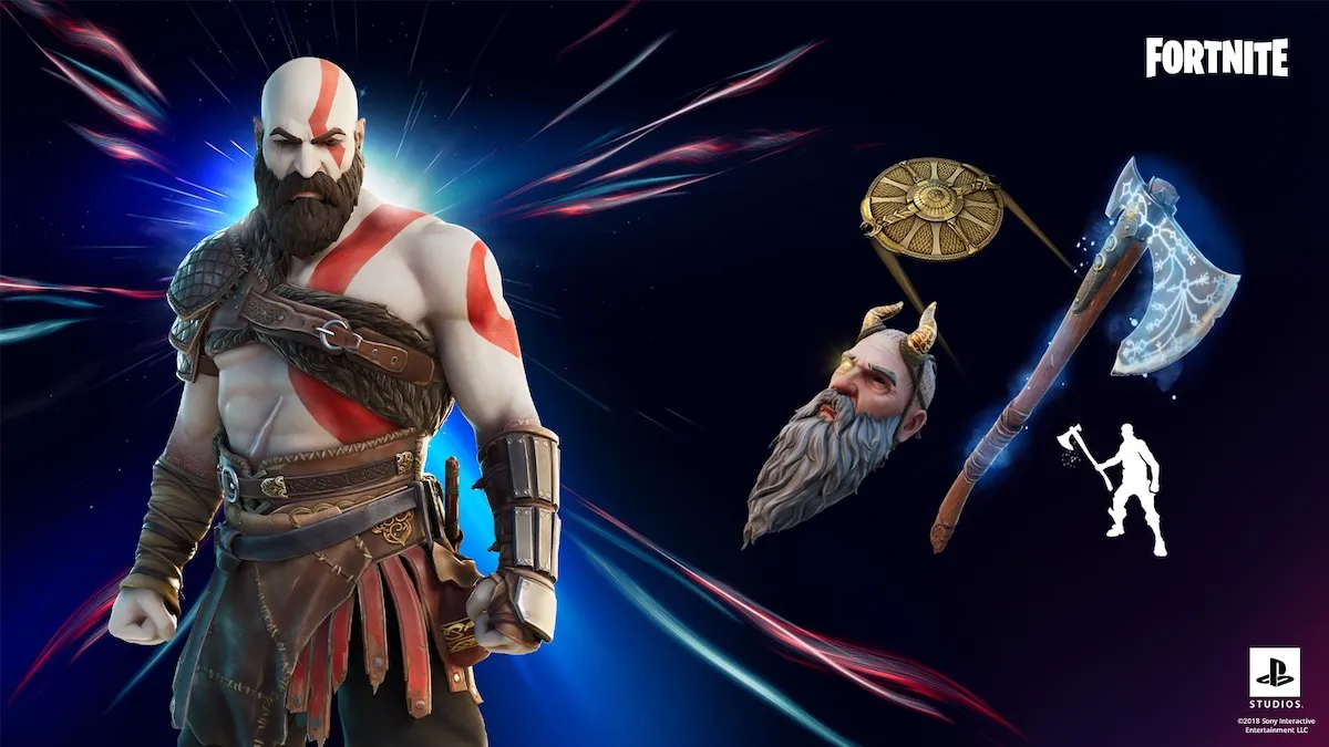 The Kratos bundle featuring the Leviathan Axe in Fortnite.