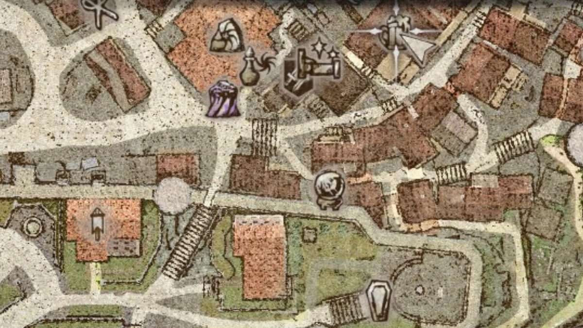 The Vernworth map zoomed in.
